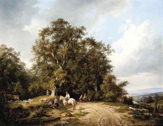Travelers in a Dutch Landscape