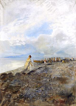 On the Beach at Bordighera