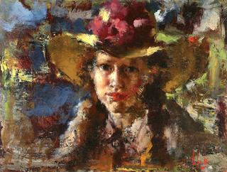 Portrait of a Young Lady with a Hat