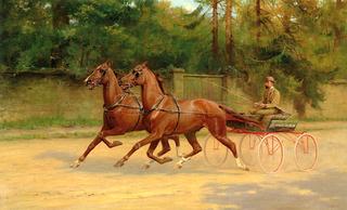 Walter Winans Driving a Carriage