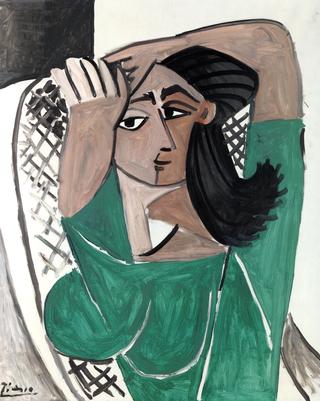 Woman Combing Her Hair