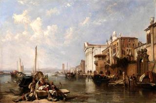 朱德卡运河和威尼斯的格苏阿蒂教堂