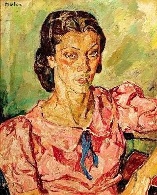 Portrait of a Woman in Pink Dress