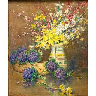 Still life with flowers in pitcher