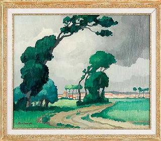 French Landscape under Storm Clouds