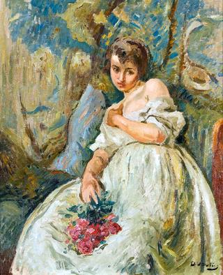 Young Woman with Roses