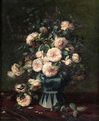 Still Life with Roses in a Vase
