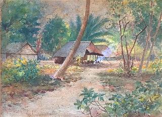 Apemama Village, Gilbert Islands, Equator