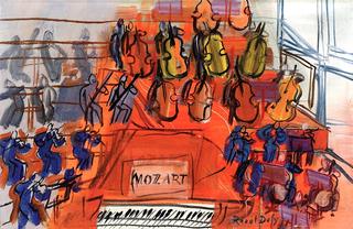 Orchestra with Mozart Score