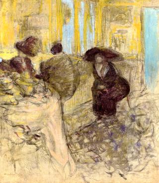 Interior Scene, Madame Hessel in a Hat with her Cousin Madame Aron,the future Madame Triston Bernard