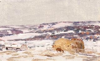 Winter Landscape with a Haystack