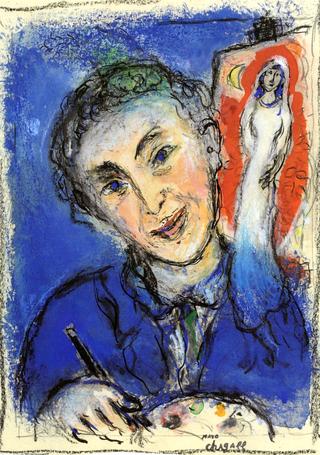 Self-Portrait with Red Rooster
