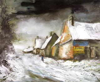 Scene of a Snowy Village