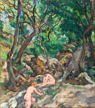 Women Bathing in a Creek