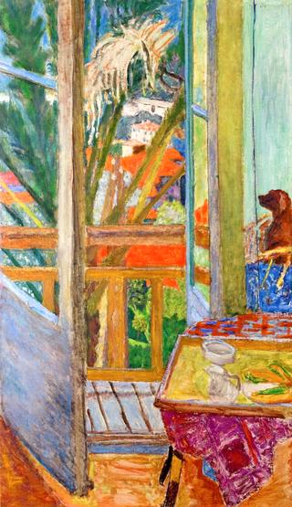 The Windowed Door with Dog