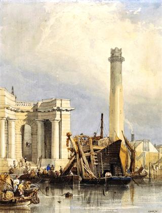 Waterloo Bridge and Shot Tower