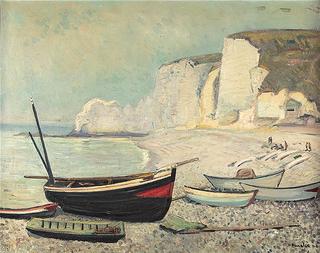 Boats at Etretat