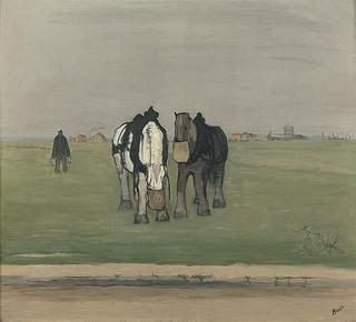 Horses eating Oats