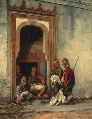 Bashi-Bazooks in a doorway