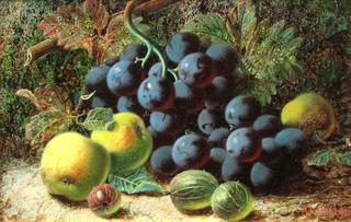 Black Grapes, Apples and Gooseberries