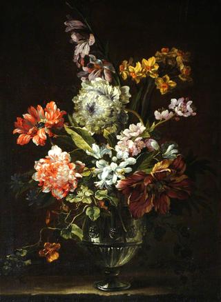 玻璃花瓶里的花