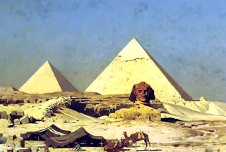 The Sphinx and Pyramids at Gizeh