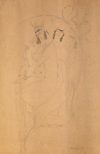 Two Dancers with a Doe
