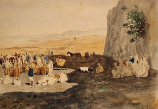 Arab market in Algeria