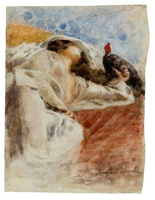 Young woman with a bird