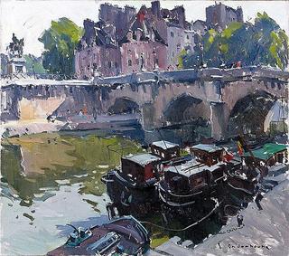 Barges at the Quay Dauphine