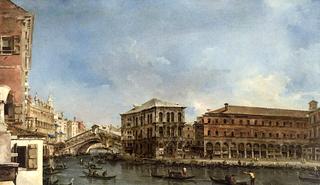 Venice, the Rialto Bridge with the Palazzo del Camerleinght