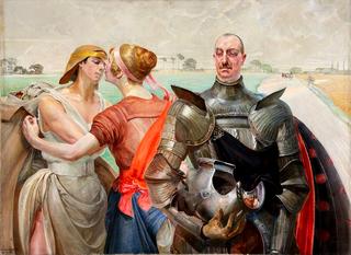 Aleksander Wielopolski with allegorical figures