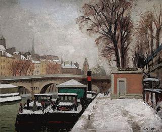 Paris, The New Bridge under Snow