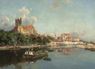 View of the Auxerre Cathedral