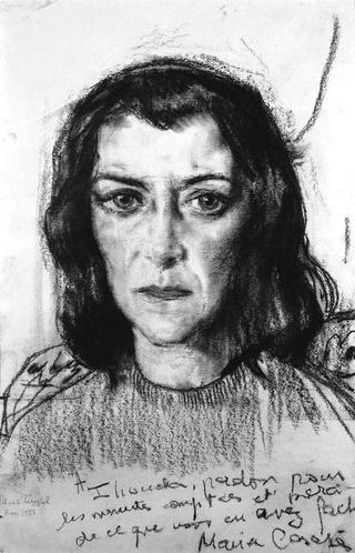 Portrait of French Actress Maria Casares