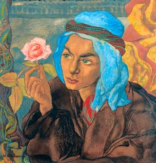 Young Man in Turban with a Rose