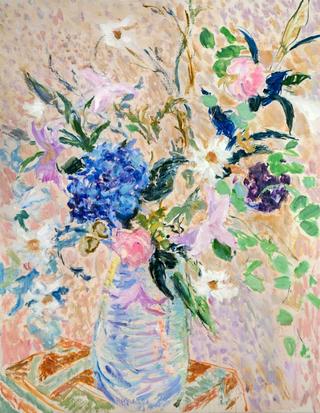 Pink and Blue: Summer Flowers