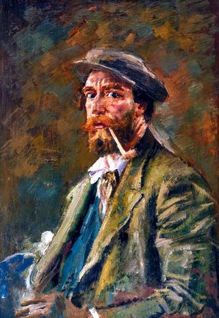 Self portrait with pipe