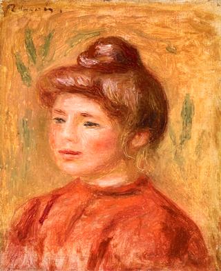 Bust of a Woman in Red