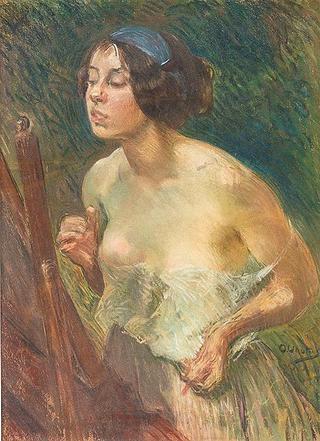 Young Woman at  herToilette