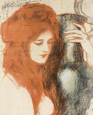 Girl with a blue jug