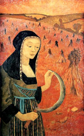 Jeune Bretonne a la faucille