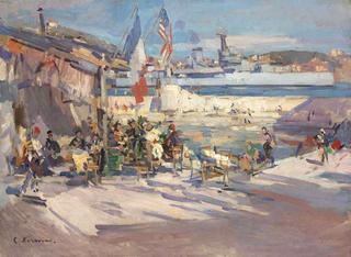 Café in a French Port