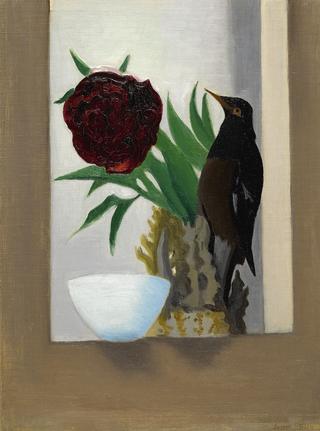 Bird with Blue Bowl