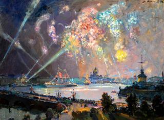 Fireworks on Victory Day