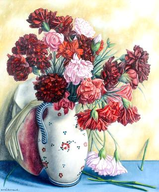 Carnations in a vase