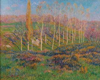 Poplars in April, Bretagne