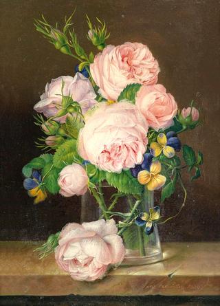 Flowers in a Glass Vase