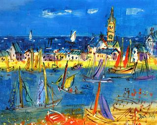 Sailboats in Port