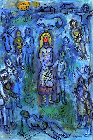 Around the Woman with a Red Face